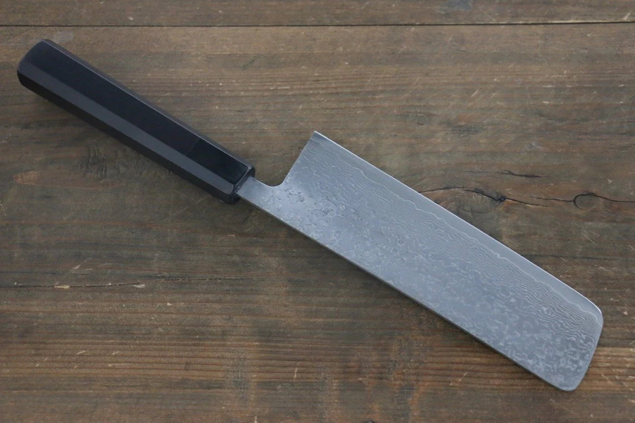 Shigeki Tanaka R2/SG2 ดามัสกัส มีดหั่นผัก Nakiri มีดทำครัวญี่ปุ่น 165mm ด้ามไม้มะเกลือ