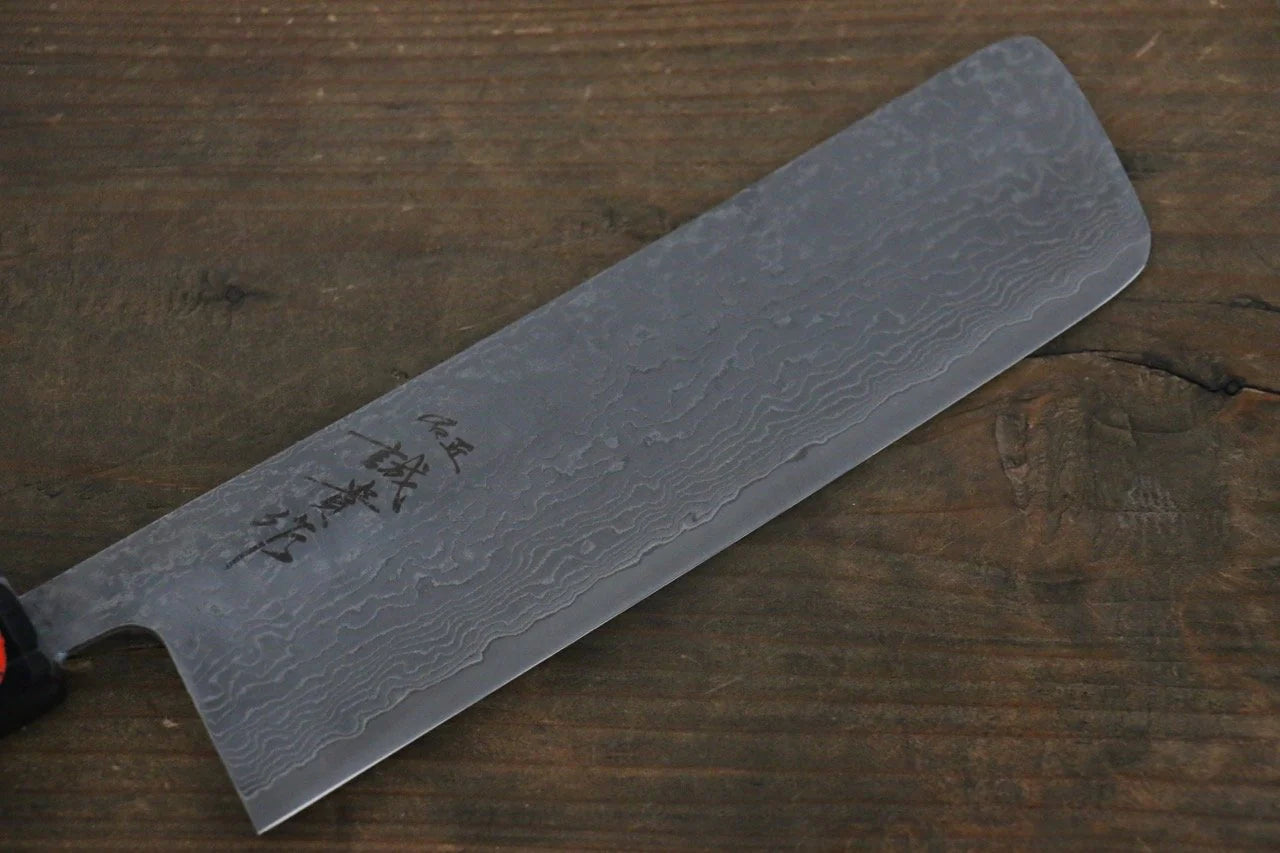 Shigeki Tanaka R2/SG2 ดามัสกัส มีดหั่นผัก Nakiri มีดทำครัวญี่ปุ่น 165mm ด้ามไม้มะเกลือ