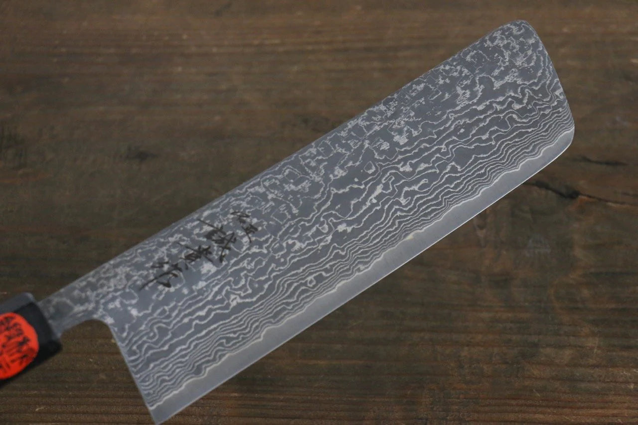 Shigeki Tanaka R2/SG2 ดามัสกัส มีดหั่นผัก Nakiri มีดทำครัวญี่ปุ่น 165mm ด้ามไม้มะเกลือ