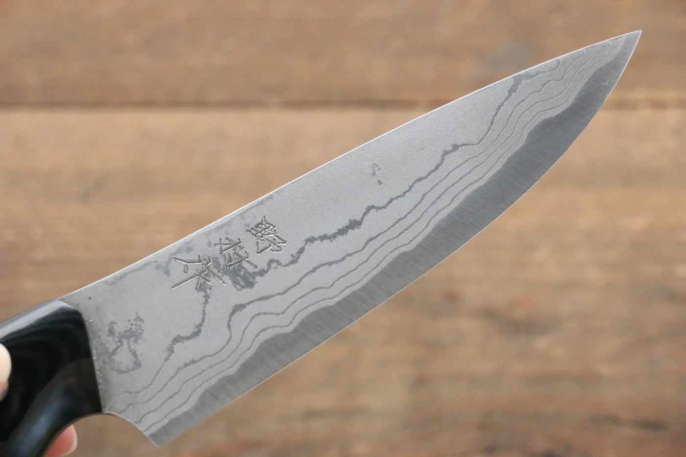 Kazuo Nomura White Steel (เหล็กกล้าขาว) No.2 ดามัสกัส มีดกิวโตะ Gyuto มีดทำครัวญี่ปุ่น 120mm ด้าม Micarta