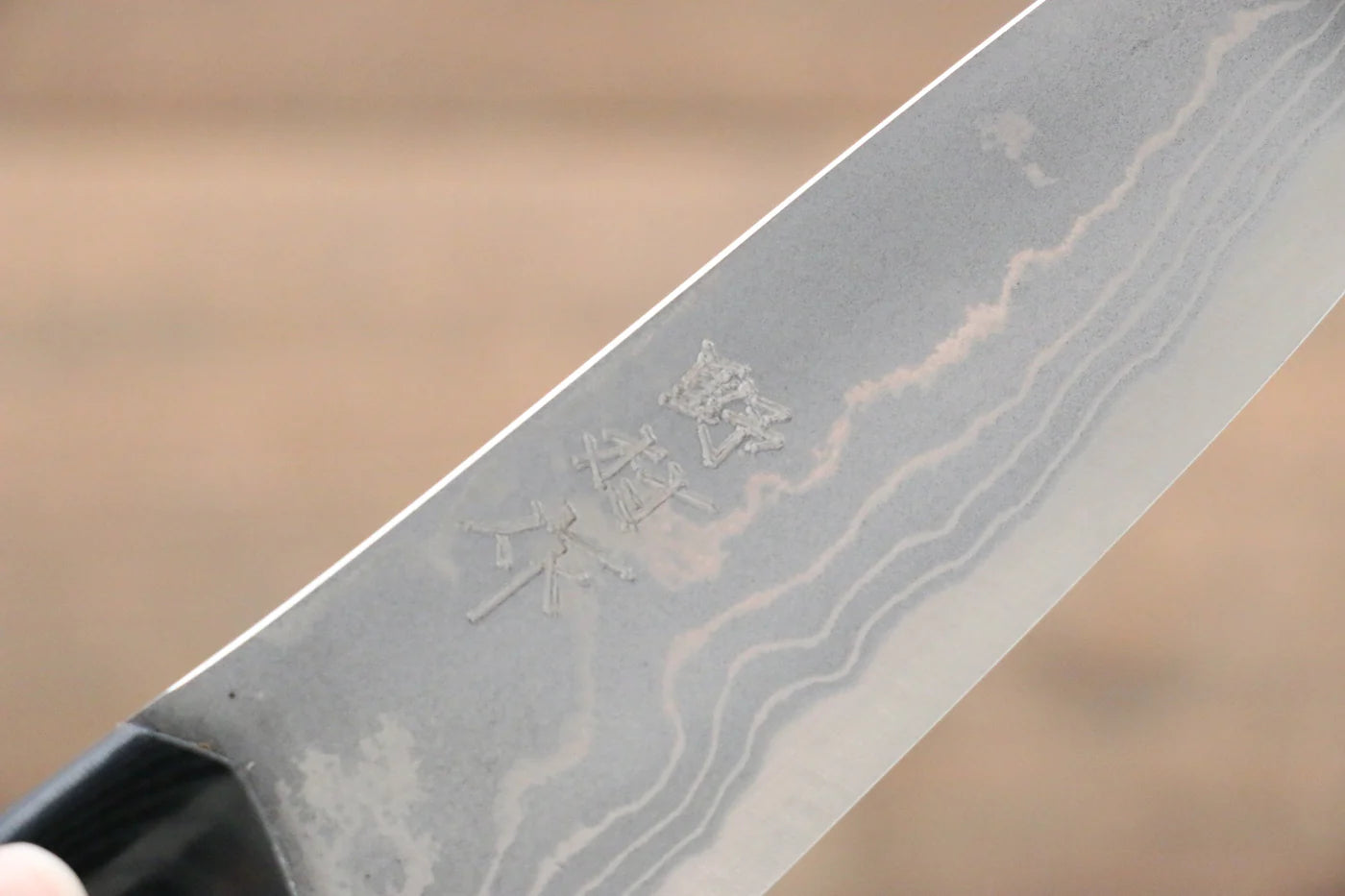 Kazuo Nomura White Steel (เหล็กกล้าขาว) No.2 ดามัสกัส มีดกิวโตะ Gyuto มีดทำครัวญี่ปุ่น 120mm ด้าม Micarta