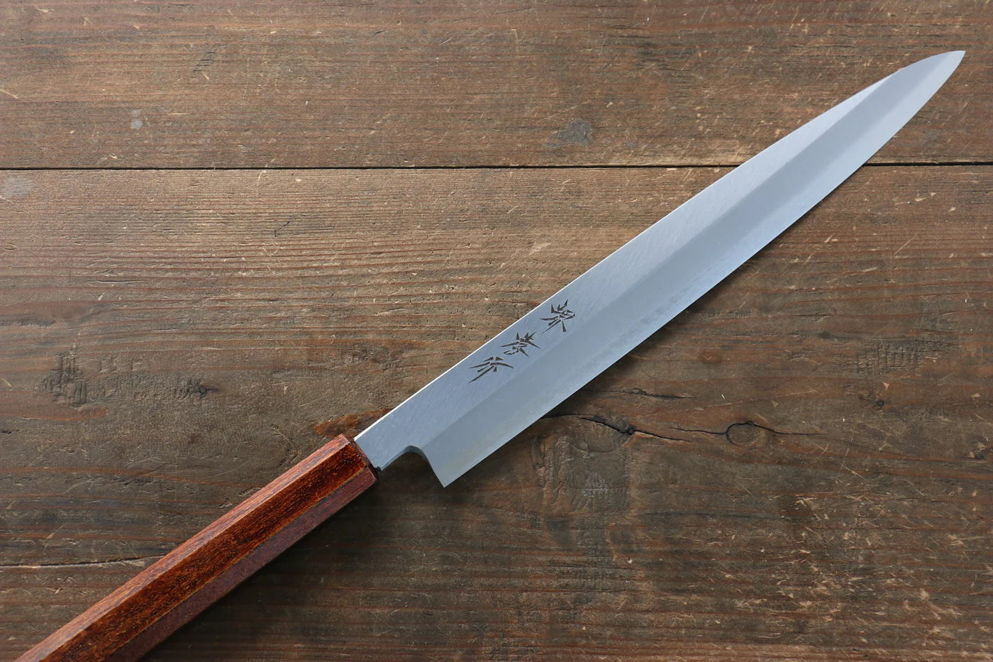 Sakai Takayuki Nanairo โมลิบดินัม INOX มีด Yanagiba มีดทำครัวญี่ปุ่น 270mm ด้ามพลาสติก ABS (ทอง Retro)