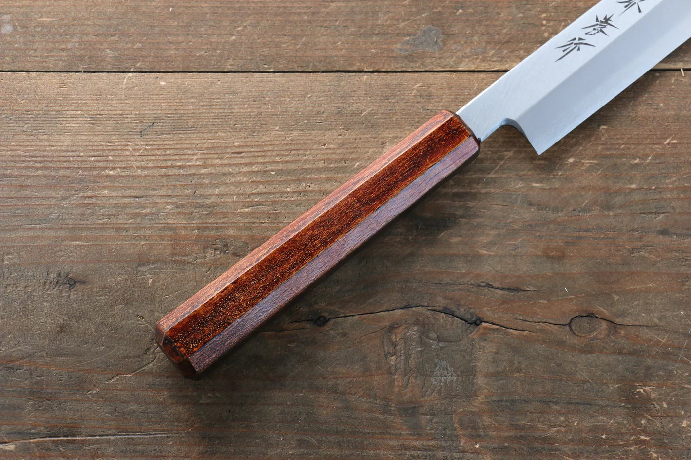 Sakai Takayuki Nanairo โมลิบดินัม INOX มีด Yanagiba มีดทำครัวญี่ปุ่น 270mm ด้ามพลาสติก ABS (ทอง Retro)