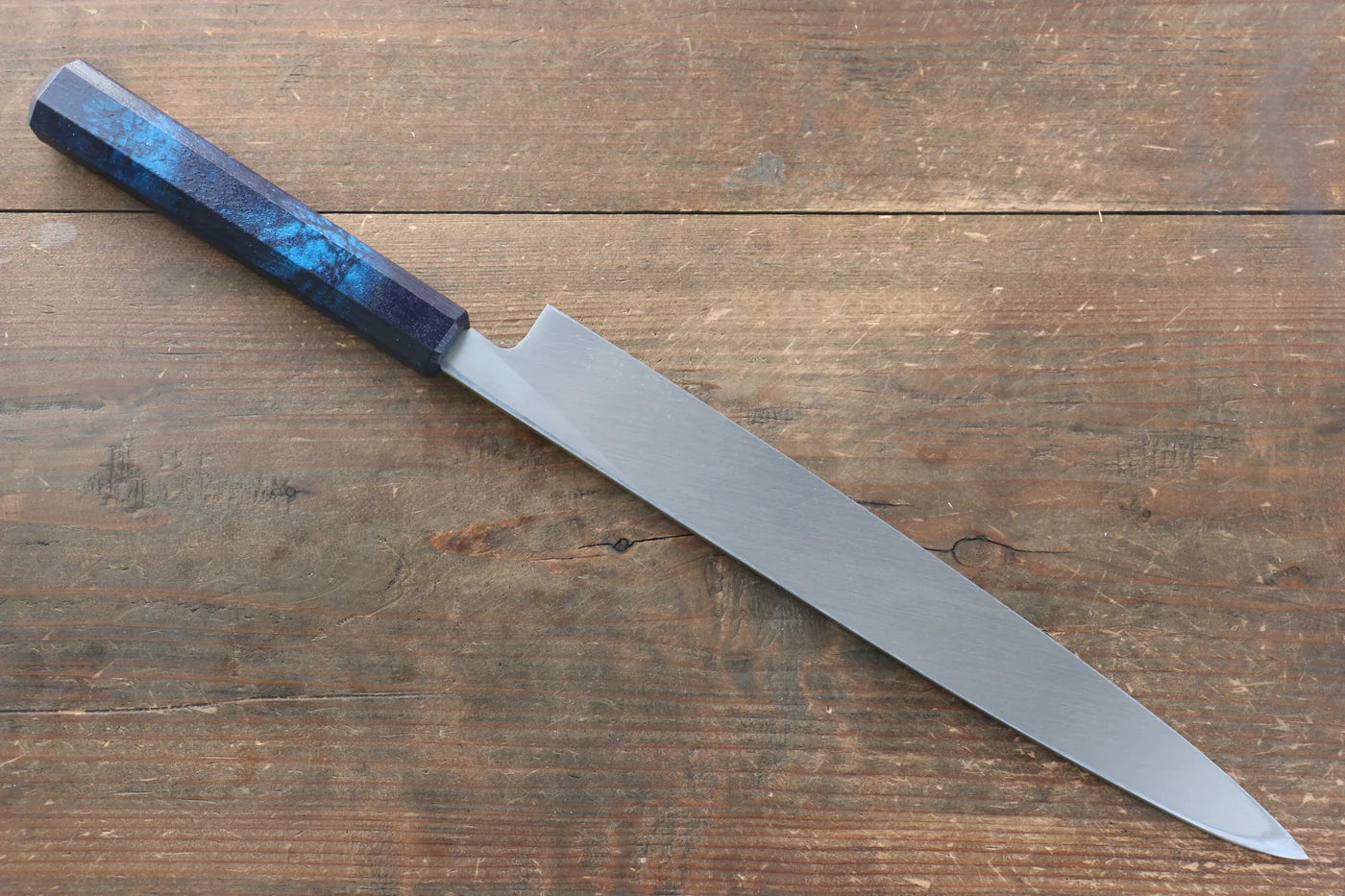 Sakai Takayuki Nanairo โมลิบดินัม INOX มีด Yanagiba มีดทำครัวญี่ปุ่น 270mm ด้ามพลาสติก ABS (กระดองเต่าเทอร์คอยซ์)