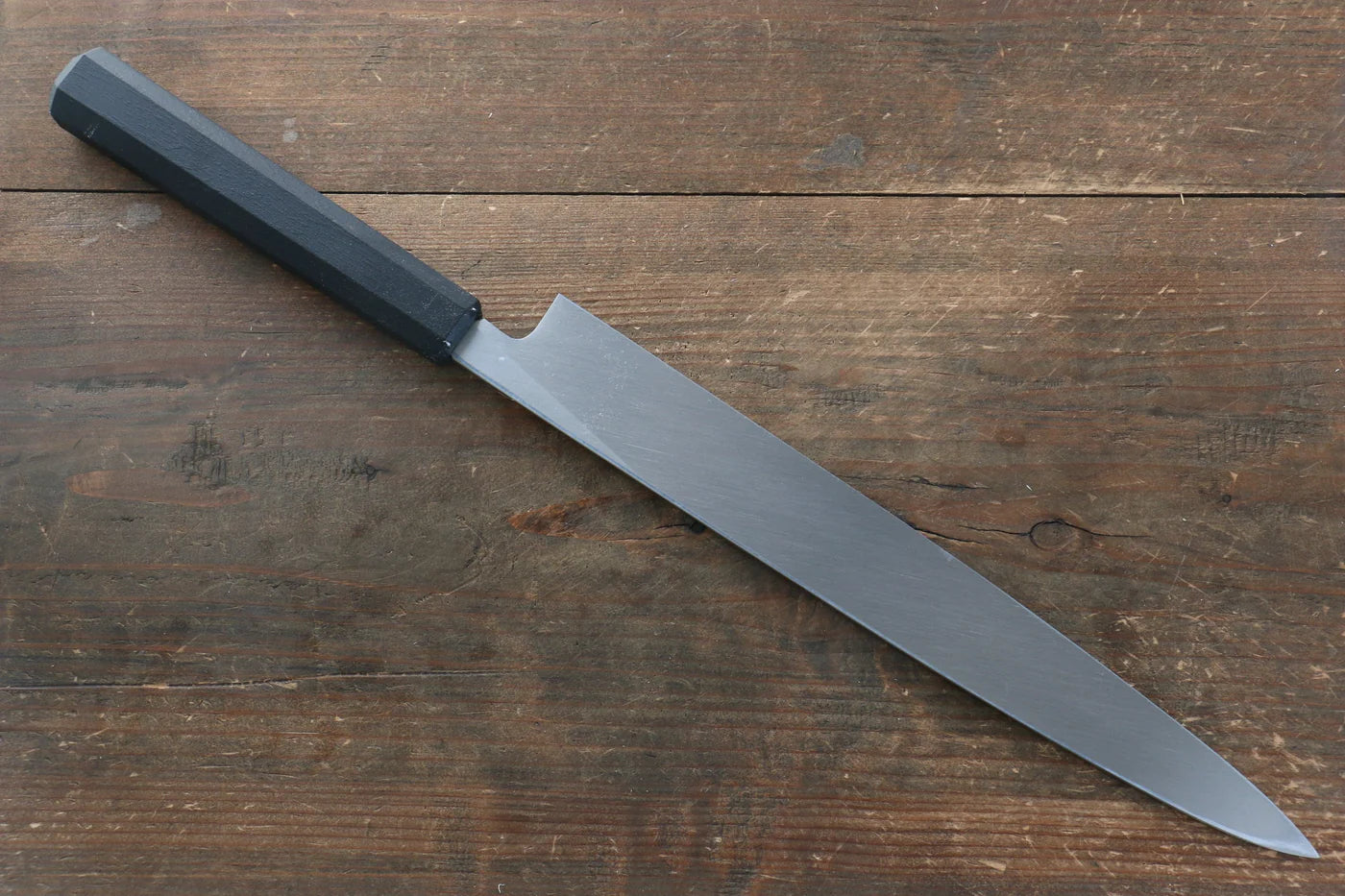 Sakai Takayuki Nanairo โมลิบดินัม INOX มีด Yanagiba มีดทำครัวญี่ปุ่น 270mm ด้ามพลาสติก ABS (เคลือบดำ)