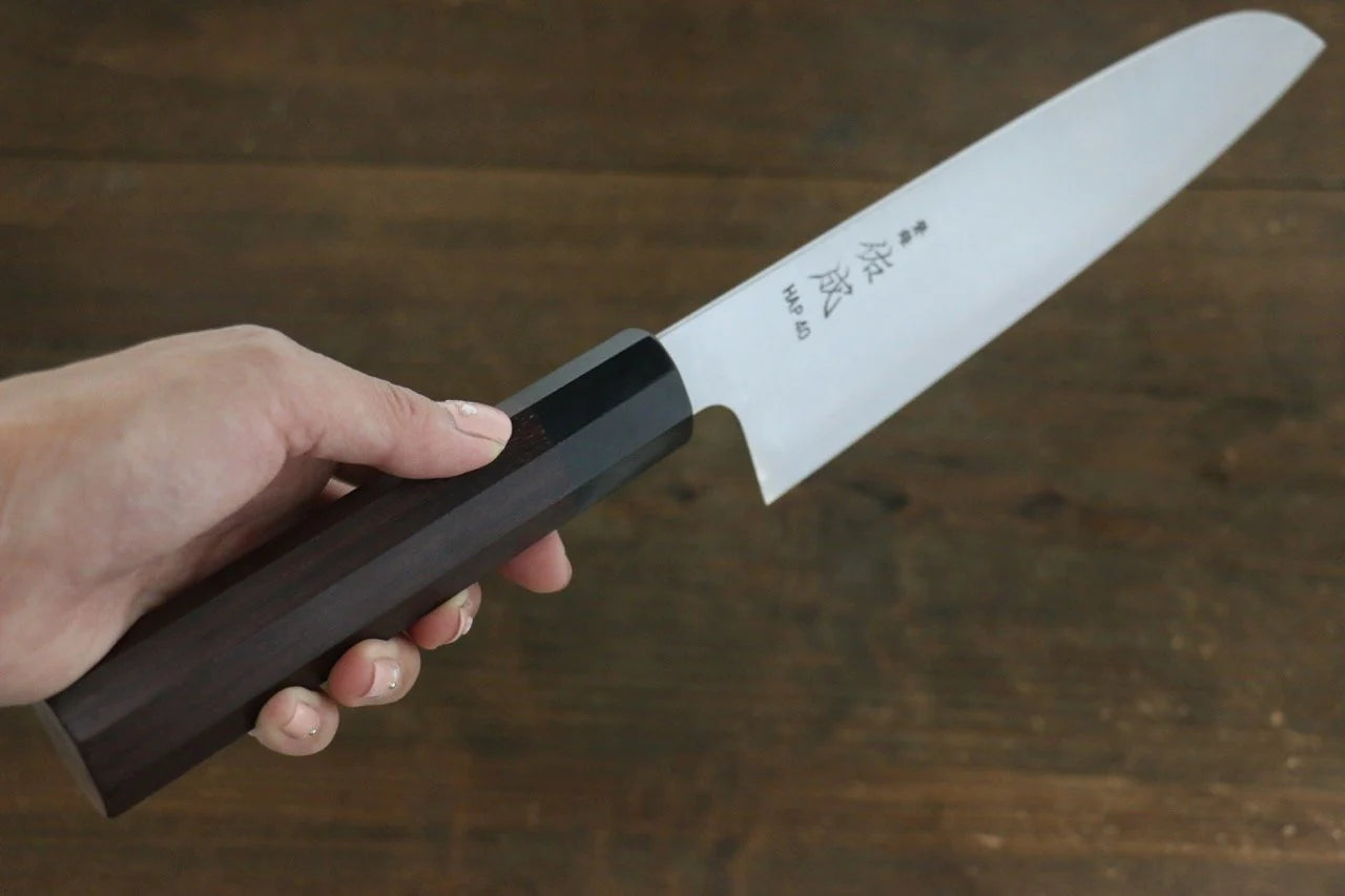 Sukenari HAP40 3 ชั้น มีด Santoku มีดทำครัวญี่ปุ่น 185mm ด้ามไม้พะยูง