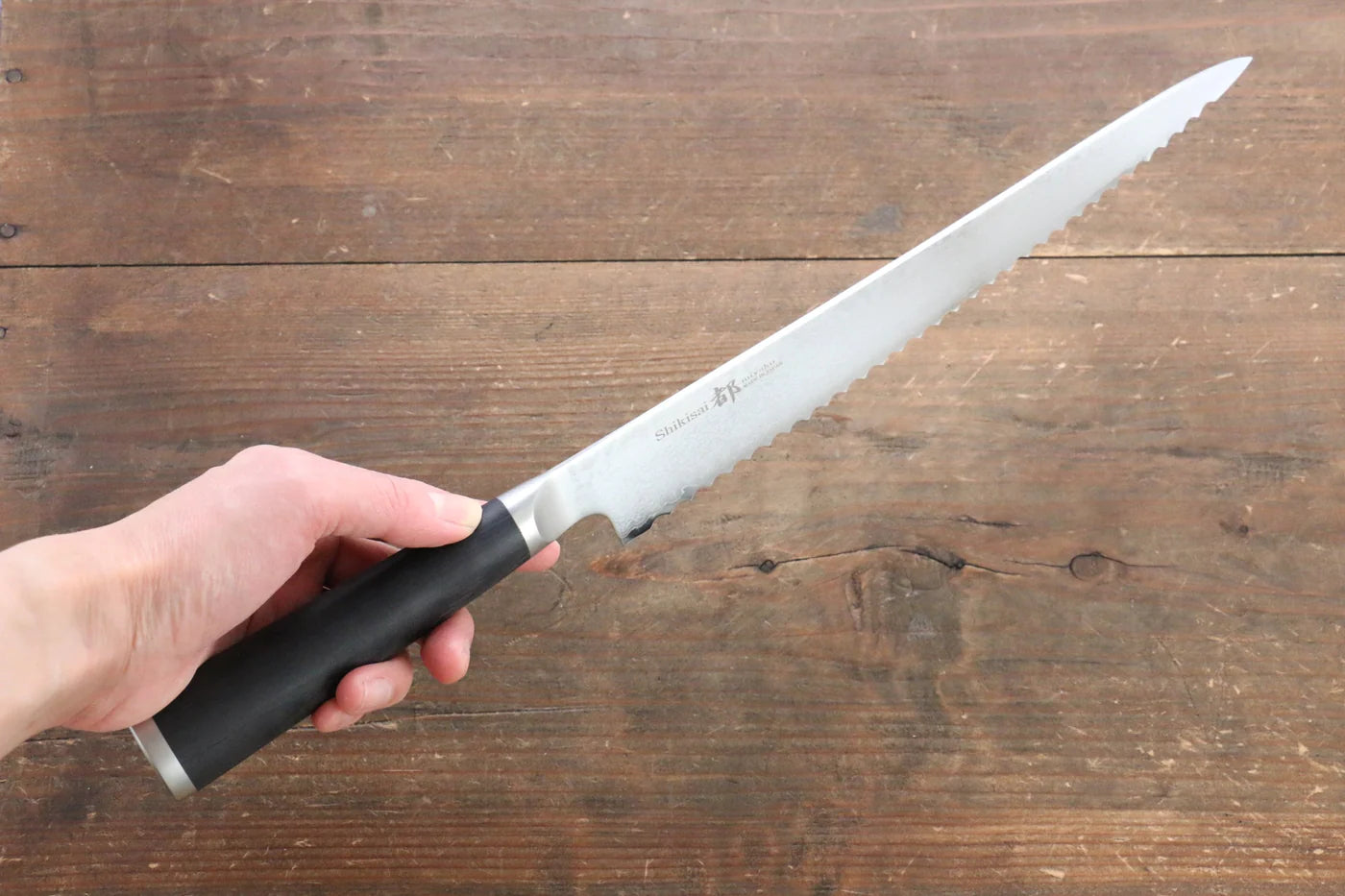 Miyako AUS8 ดามัสกัส 33 ชั้น มีดหั่นขนมปัง มีดทำครัวญี่ปุ่น 240mm