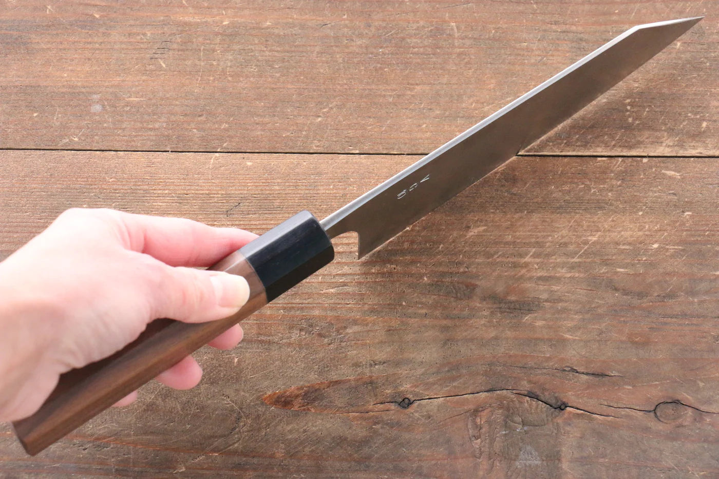 Nao Yamamoto VG10 ดามัสกัสดำ มีดสำหรับการใช้งานได้ทั่วไป Bunka มีดทำครัวญี่ปุ่น 165mm ด้ามไม้วอลนัท