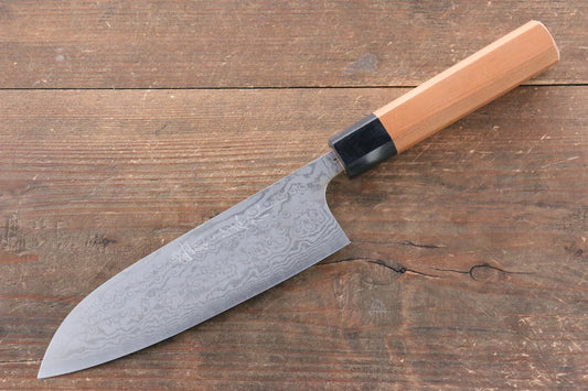 Nao Yamamoto VG10 ดามัสกัส มีด Santoku มีดทำครัวญี่ปุ่น 170mm ด้ามซากุระ