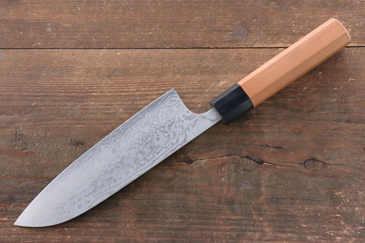 Nao Yamamoto VG10 ดามัสกัส มีด Santoku มีดทำครัวญี่ปุ่น 170mm ด้ามซากุระ