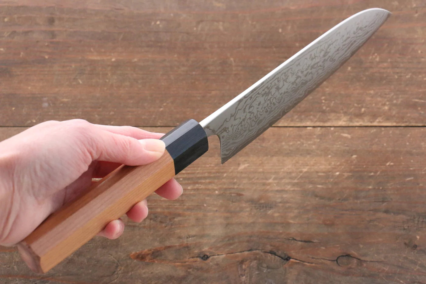 Nao Yamamoto VG10 ดามัสกัส มีด Santoku มีดทำครัวญี่ปุ่น 170mm ด้ามซากุระ