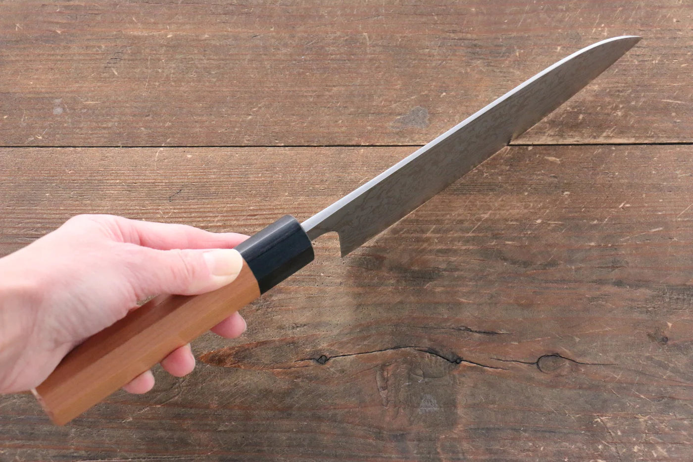 Nao Yamamoto VG10 ดามัสกัส มีด Santoku มีดทำครัวญี่ปุ่น 170mm ด้ามซากุระ
