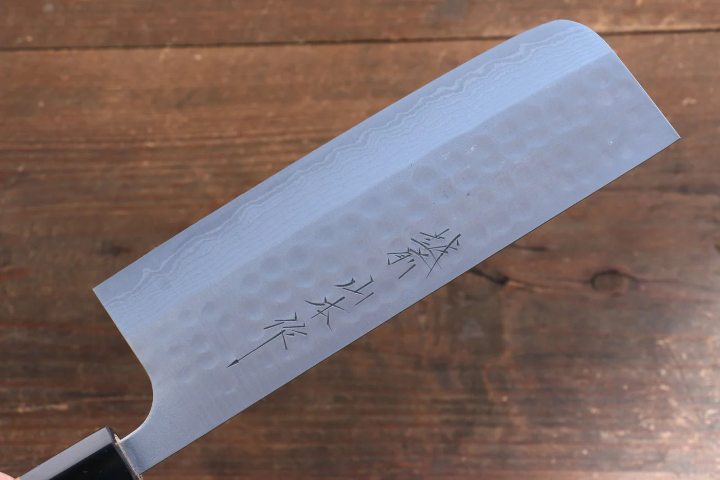 Nao Yamamoto SRS13 ดามัสกัสดำ มีดหั่นผัก Nakiri มีดทำครัวญี่ปุ่น 165mm ด้ามซากุระ