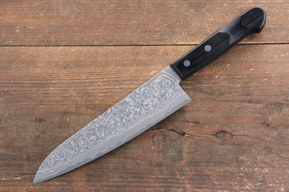 Nao Yamamoto SPG2 ดามัสกัส ขัด มีดกิวโตะ Gyuto มีดทำครัวญี่ปุ่น 180mm ด้ามไม้ Pakka wood สีดำ