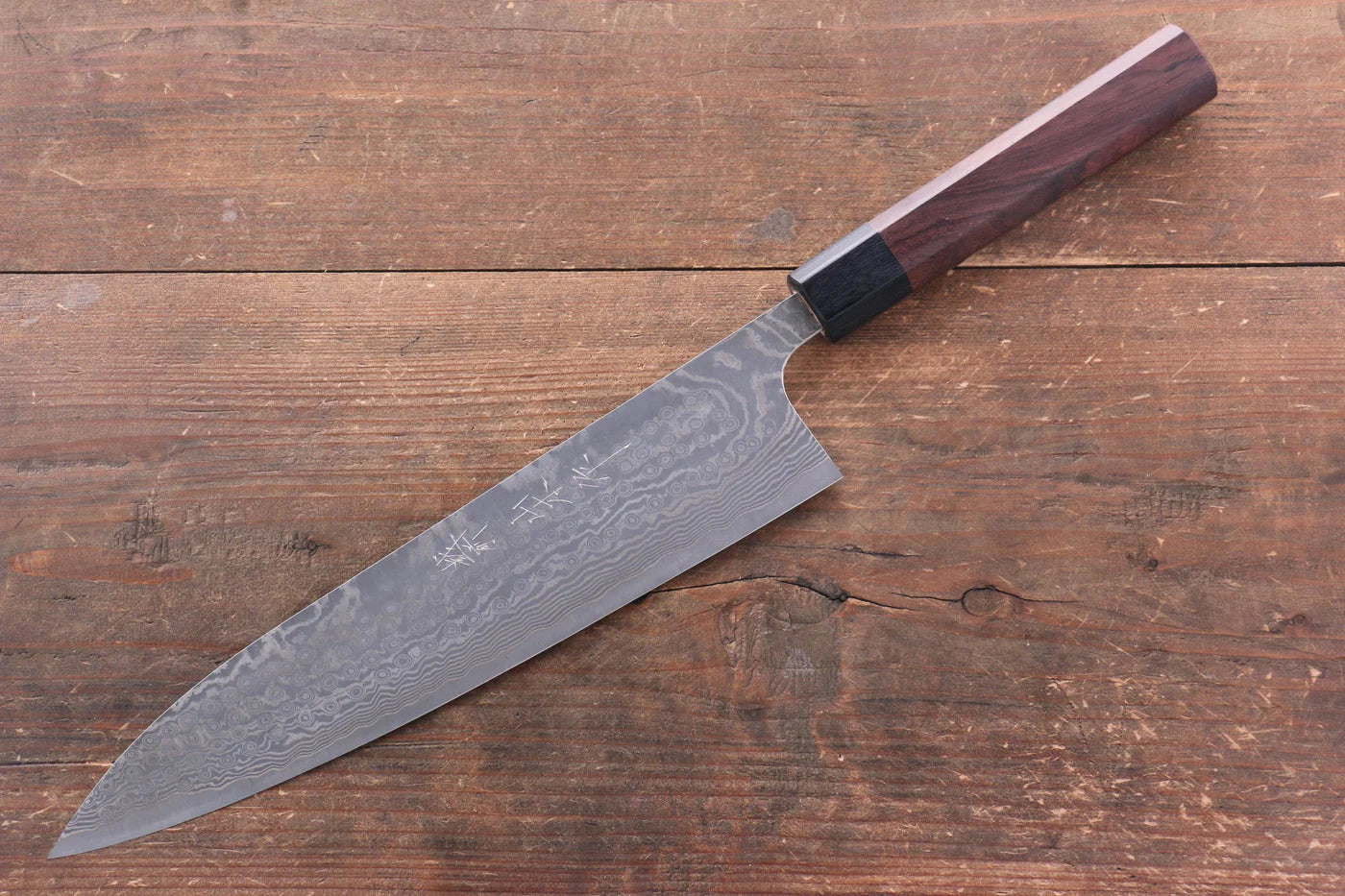 Nao Yamamoto SPG2 ดามัสกัสดำ มีดกิวโตะ Gyuto มีดทำครัวญี่ปุ่น 240mm ด้ามไม้พะยูง