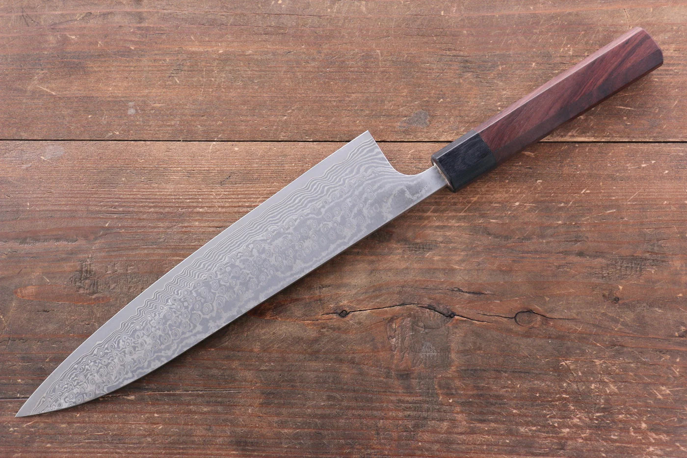 Nao Yamamoto SPG2 ดามัสกัสดำ มีดกิวโตะ Gyuto มีดทำครัวญี่ปุ่น 240mm ด้ามไม้พะยูง