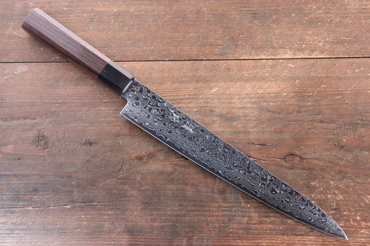 Seisuke AUS10 ดามัสกัส มีดเลาะเอ็น Sujihiki มีดทำครัวญี่ปุ่น 240mm ด้ามไม้พะยูง