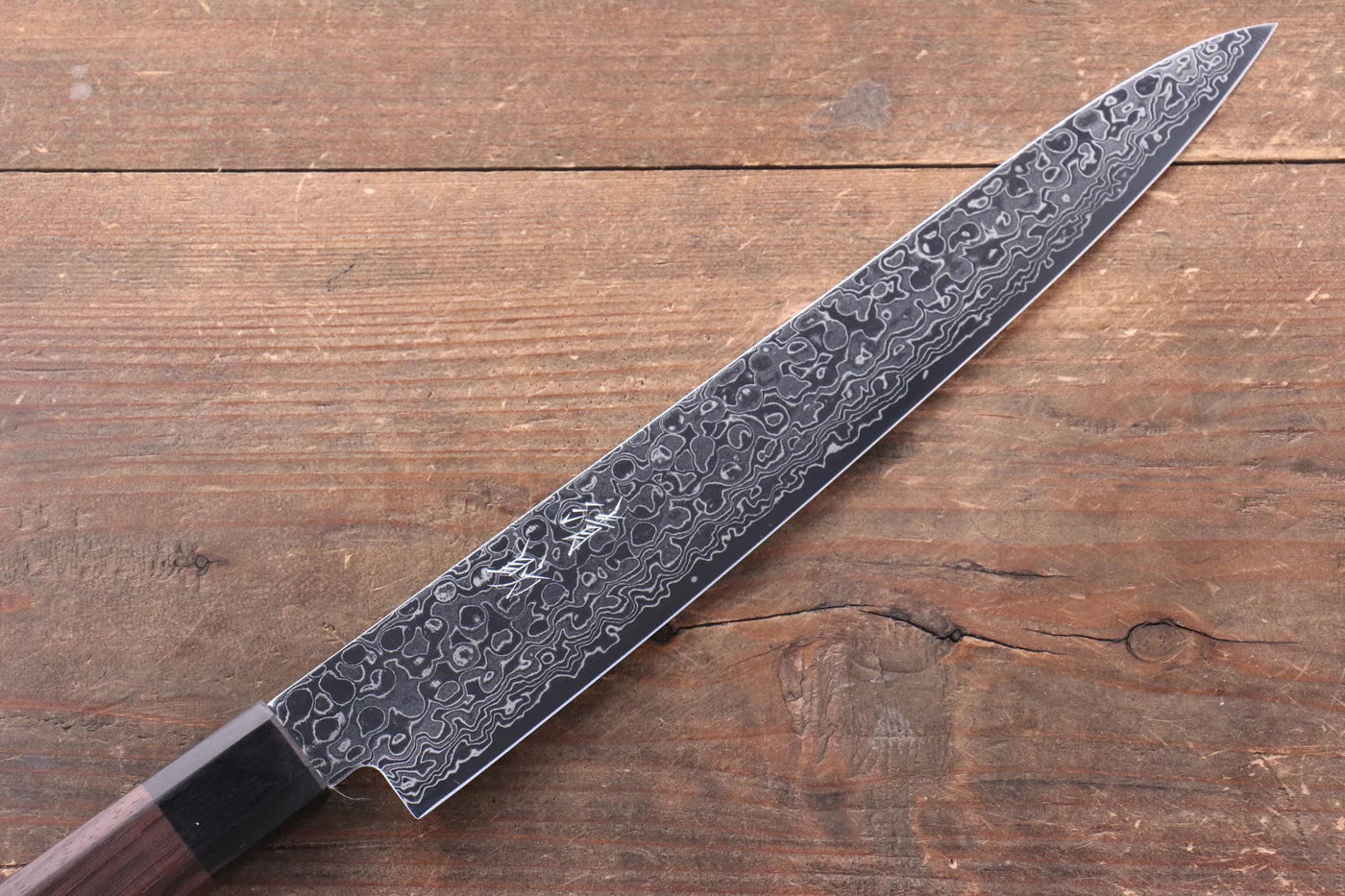Seisuke AUS10 ดามัสกัส มีดเลาะเอ็น Sujihiki มีดทำครัวญี่ปุ่น 240mm ด้ามไม้พะยูง