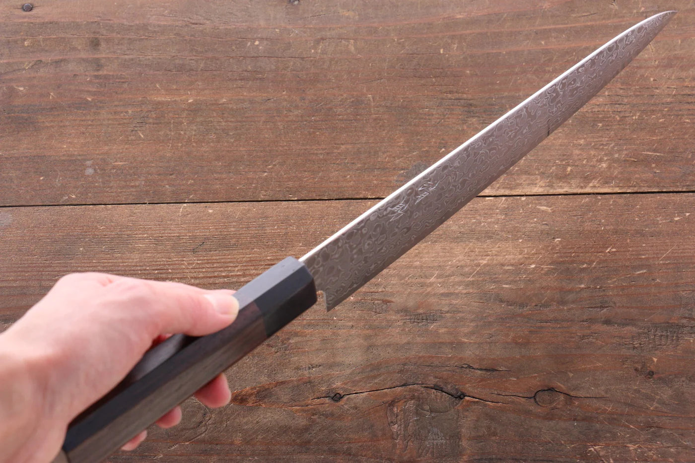 Seisuke AUS10 ดามัสกัส มีดเลาะเอ็น Sujihiki มีดทำครัวญี่ปุ่น 240mm ด้ามไม้พะยูง