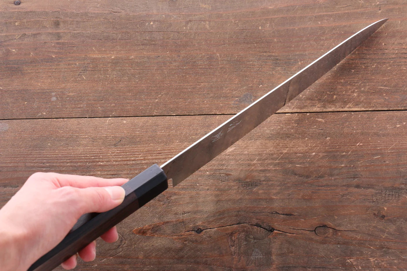 Seisuke AUS10 ดามัสกัส มีดเลาะเอ็น Sujihiki มีดทำครัวญี่ปุ่น 240mm ด้ามไม้พะยูง