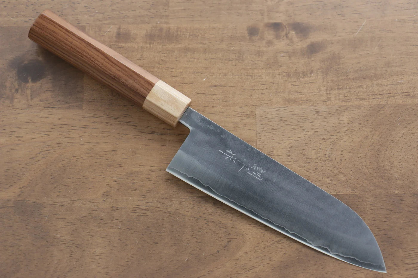 Kunihira VG1 ลายค้อนตี มีด Santoku มีดทำครัวญี่ปุ่น 170mm ด้ามสีม่วง
