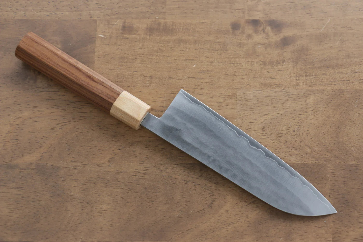 Kunihira VG1 ลายค้อนตี มีด Santoku มีดทำครัวญี่ปุ่น 170mm ด้ามสีม่วง