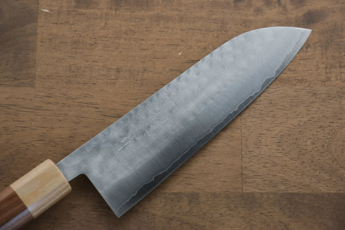 Kunihira VG1 ลายค้อนตี มีด Santoku มีดทำครัวญี่ปุ่น 170mm ด้ามสีม่วง