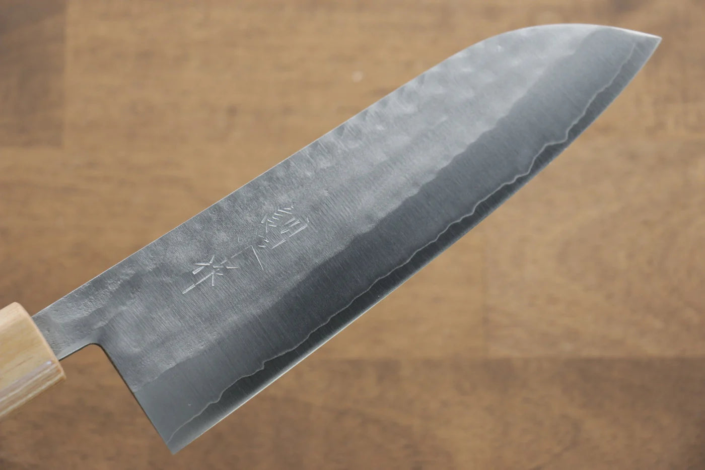 Kunihira VG1 ลายค้อนตี มีด Santoku มีดทำครัวญี่ปุ่น 170mm ด้ามสีม่วง