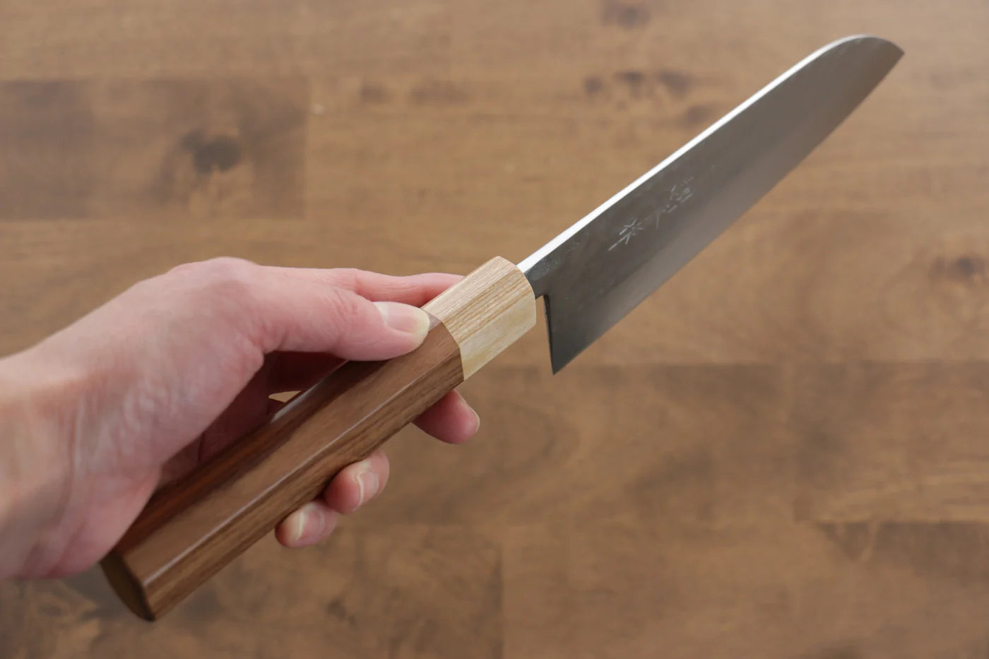 Kunihira VG1 ลายค้อนตี มีด Santoku มีดทำครัวญี่ปุ่น 170mm ด้ามสีม่วง