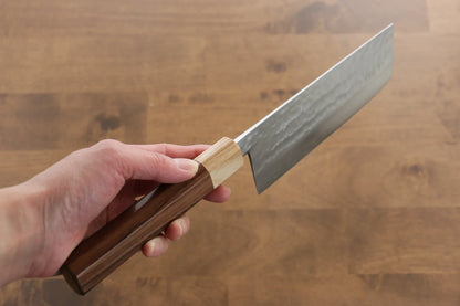 Kunihira VG1 ลายค้อนตี มีดหั่นผัก Nakiri มีดทำครัวญี่ปุ่น 165mm ด้ามสีม่วง