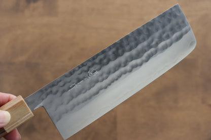 Kunihira VG1 ลายค้อนตี มีดหั่นผัก Nakiri มีดทำครัวญี่ปุ่น 165mm ด้ามสีม่วง