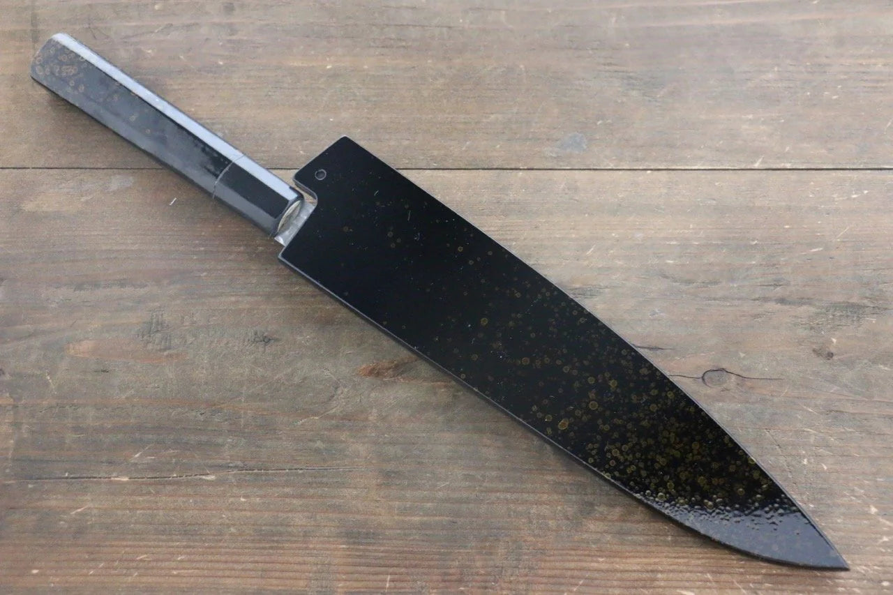 Sakai Takayuki AUS10 ดามัสกัส 45 ชั้น ลายค้อนตี มีดกิวโตะ Gyuto มีดทำครัวญี่ปุ่น 240mm ด้ามเคลือบสีทอง มีฝัก (ปลอก) มีด