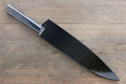 Sakai Takayuki AUS10 ดามัสกัส 45 ชั้น ลายค้อนตี มีดกิวโตะ Gyuto มีดทำครัวญี่ปุ่น 240mm ด้ามเคลือบสีทอง มีฝัก (ปลอก) มีด