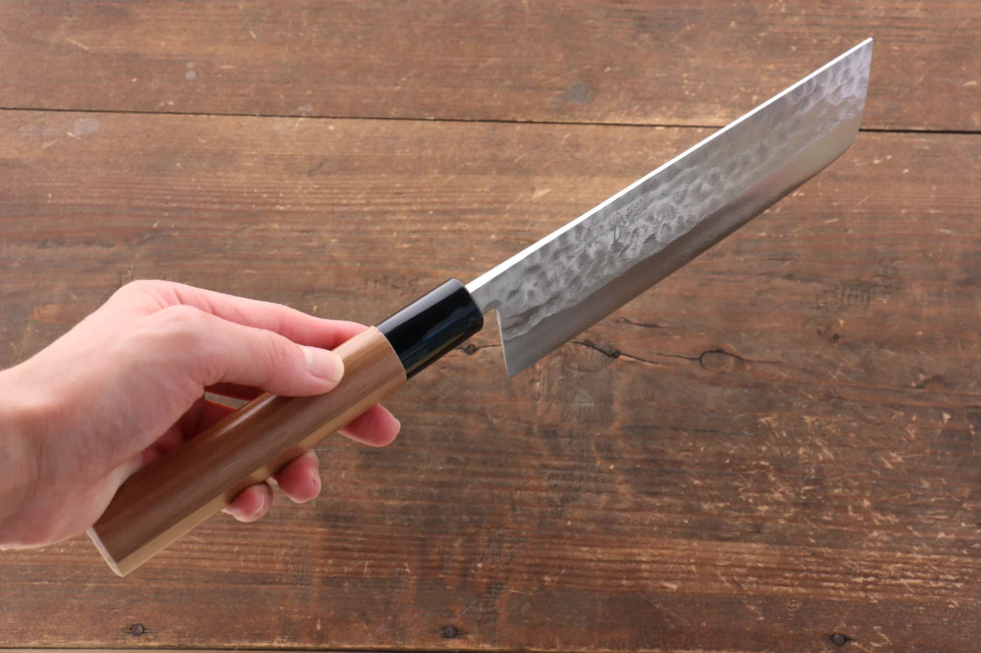 Kunihira Tanryu VG1 ดามัสกัส มีดหั่นผัก Nakiri มีดทำครัวญี่ปุ่น 165mm ด้ามไม้วอลนัท