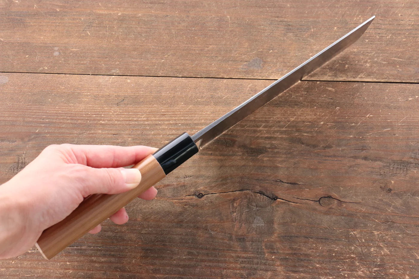 Kunihira Tanryu VG1 ดามัสกัส มีดหั่นผัก Nakiri มีดทำครัวญี่ปุ่น 165mm ด้ามไม้วอลนัท