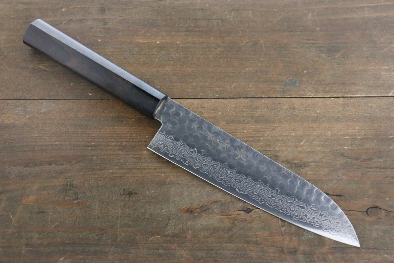 Sakai Takayuki AUS10 ดามัสกัส 45 ชั้น มีด Santoku มีดทำครัวญี่ปุ่น 180mm ด้ามไม้พะยูง