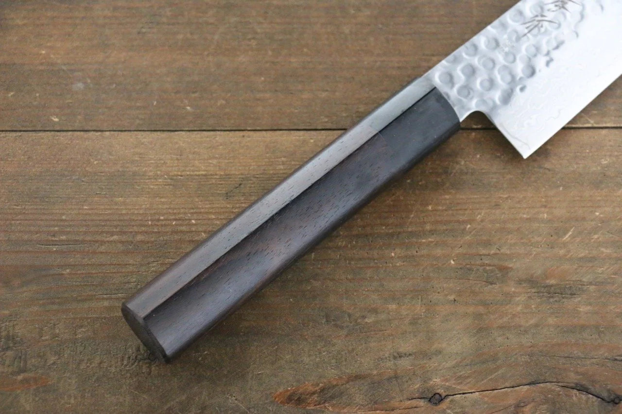Sakai Takayuki AUS10 ดามัสกัส 45 ชั้น มีด Santoku มีดทำครัวญี่ปุ่น 180mm ด้ามไม้พะยูง