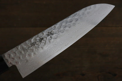 Sakai Takayuki AUS10 ดามัสกัส 45 ชั้น มีด Santoku มีดทำครัวญี่ปุ่น 180mm ด้ามไม้พะยูง