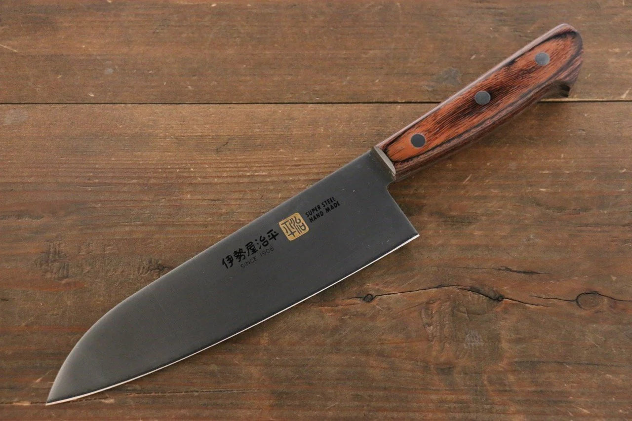 Iseya โมลิบดินัม มีด Santoku มีดทำครัวญี่ปุ่น 180mm ด้ามมะฮอกกานี