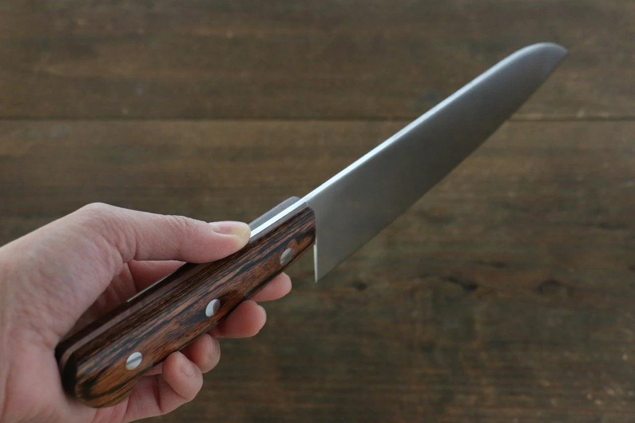 Iseya โมลิบดินัม มีด Santoku มีดทำครัวญี่ปุ่น 180mm ด้ามมะฮอกกานี