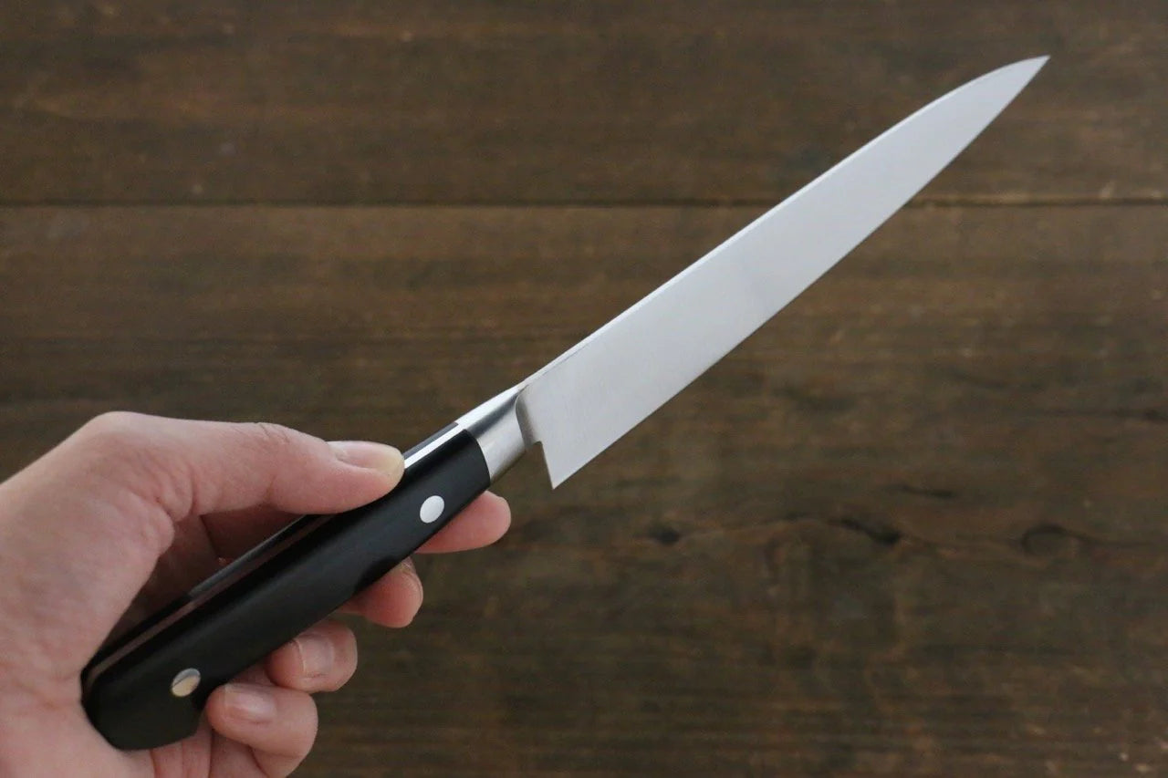 Iseya โมลิบดินัม มีดขนาดเล็ก  Petty มีดทำครัวญี่ปุ่น 150mm ด้ามMicarta ดำ