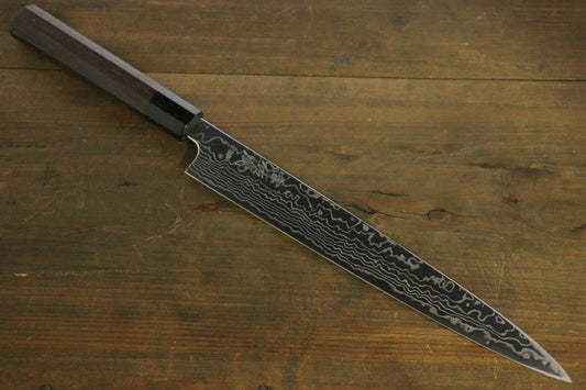 Sukenari ZDP189 ดามัสกัส มีดเลาะเอ็น Sujihiki มีดทำครัวญี่ปุ่น 270mm ด้ามไม้พะยูง