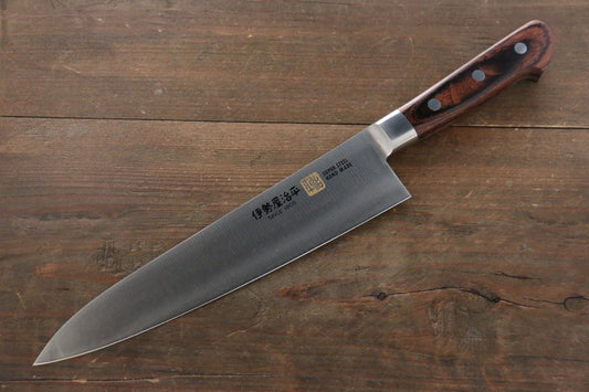 Iseya โมลิบดินัม มีดกิวโตะ Gyuto มีดทำครัวญี่ปุ่น 210mm ด้ามไม้ Pakka wood มะฮอกกานี