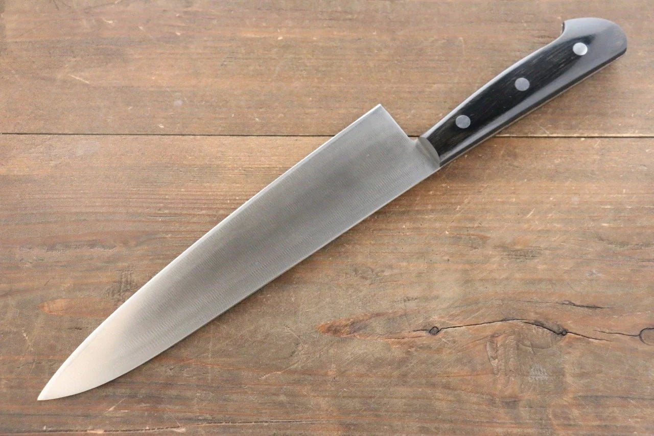 Iseya โมลิบดินัม มีดกิวโตะ Gyuto มีดทำครัวญี่ปุ่น 210mm ด้ามไม้ Pakka wood สีดำ