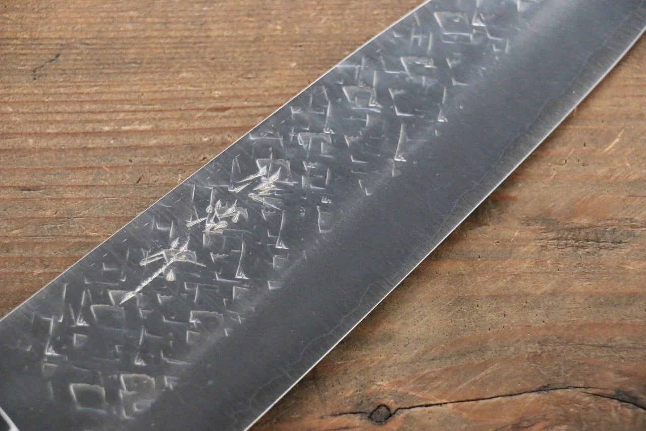 Takeshi Saji SRS13 ลายค้อนตี มีด Santoku มีดทำครัวญี่ปุ่น 180mm ด้าม Micarta ดำ