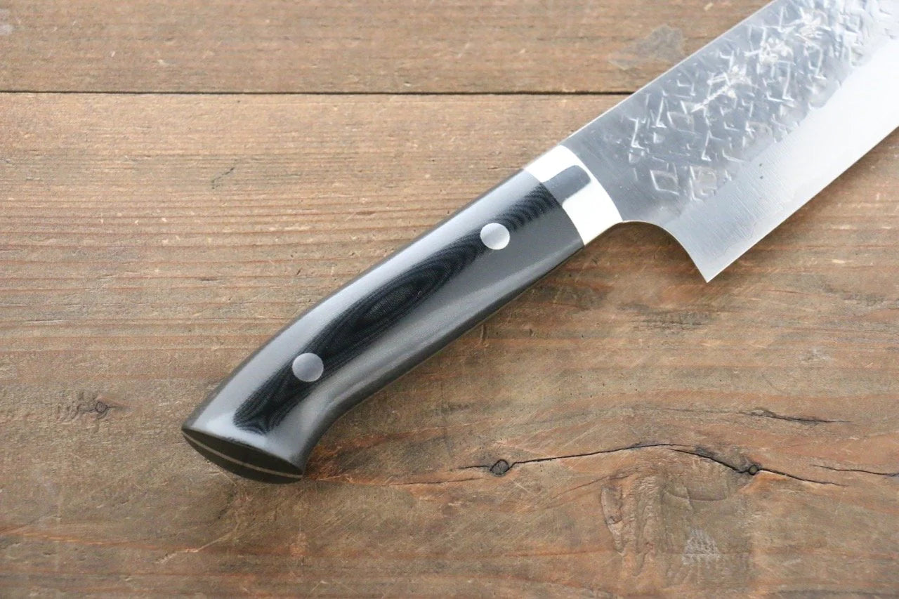 Takeshi Saji SRS13 ลายค้อนตี มีด Santoku มีดทำครัวญี่ปุ่น 180mm ด้าม Micarta ดำ