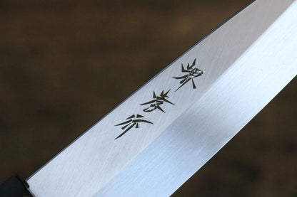 Sakai Takayuki Honyaki White Steel (เหล็กกล้าขาว) No.2 มีดเเกะลายใบไม้สำหรับประดับ Baran มีดทำครัวญี่ปุ่น 120mm ด้ามไม้เวงเก้ มีฝัก (ปลอก) มีด