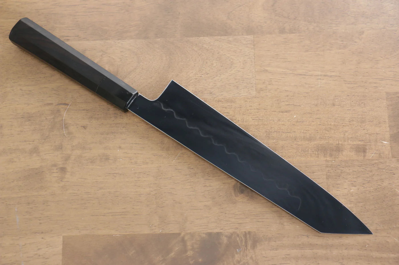 Jikko Honyaki White Steel (เหล็กกล้าขาว) No.3 ขัดขึ้นเงากระจก มีด Kiritsuke Gyuto มีดทำครัวญี่ปุ่น 240mm ด้ามไม้มะเกลือ