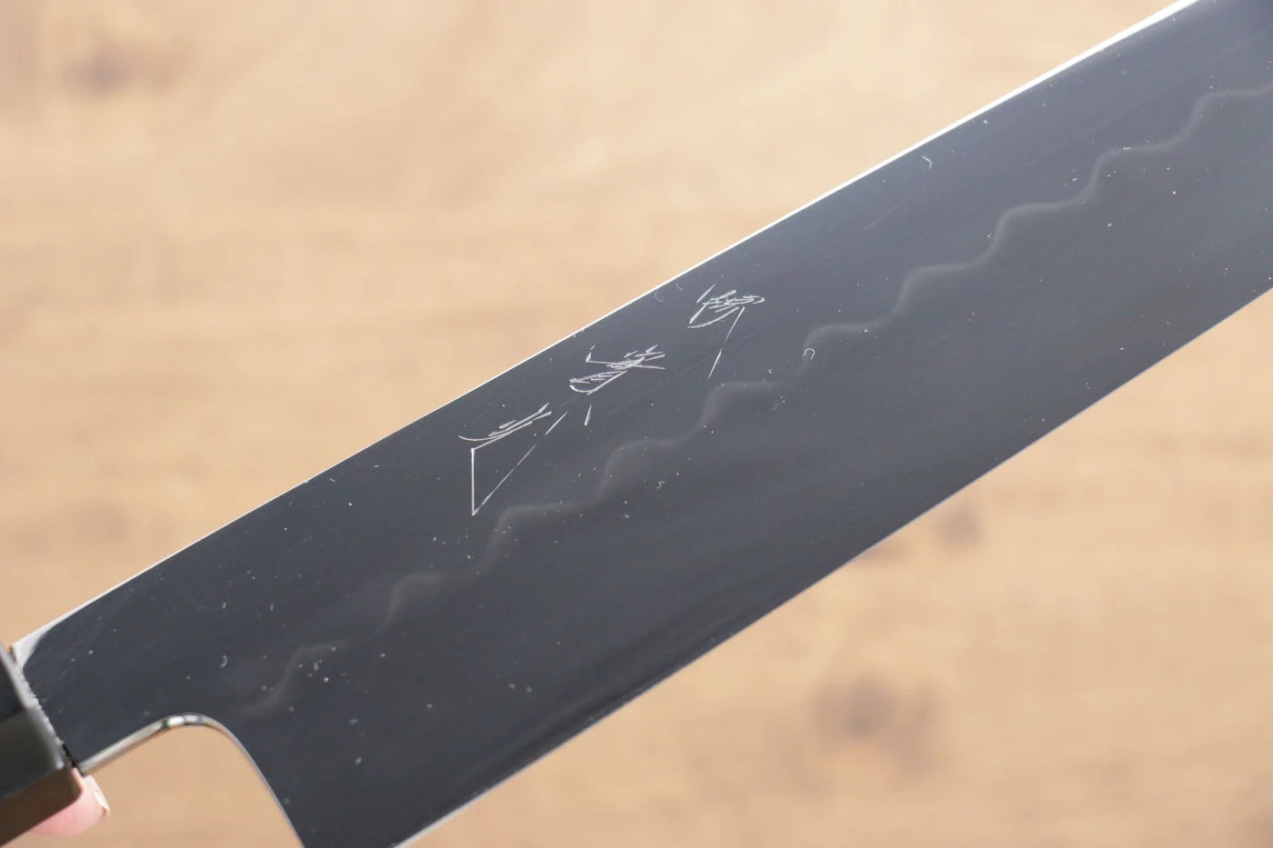Jikko Honyaki White Steel (เหล็กกล้าขาว) No.3 ขัดขึ้นเงากระจก มีด Kiritsuke Gyuto มีดทำครัวญี่ปุ่น 240mm ด้ามไม้มะเกลือ