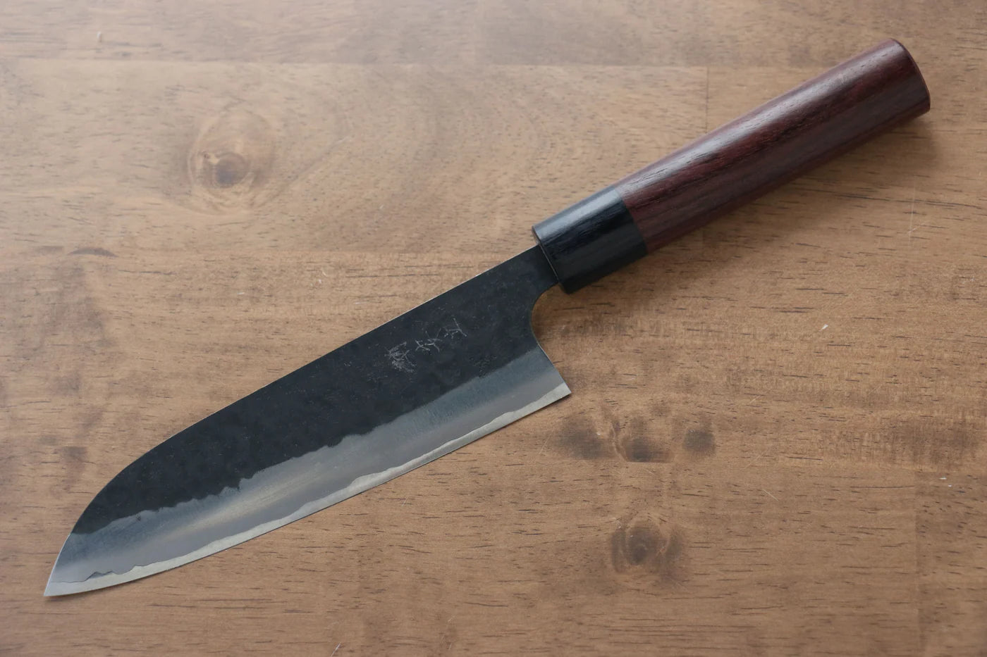 Katsushige Anryu Blue Super (บลูซุปเปอร์สตีล) มีด Santoku มีดทำครัวญี่ปุ่น 165mm ด้ามไม้พะยูง